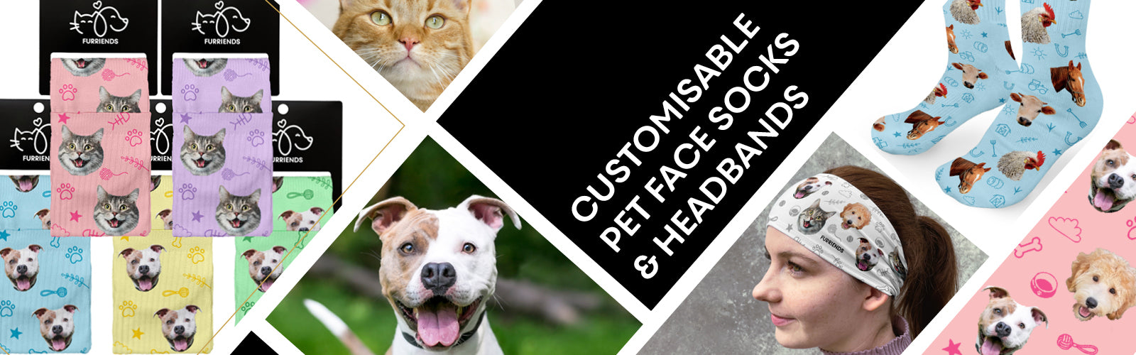 Furriends Faces Customisable Pet Face Tees, Socks and Headbands!