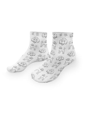 Standard Poodle Ankle Socks