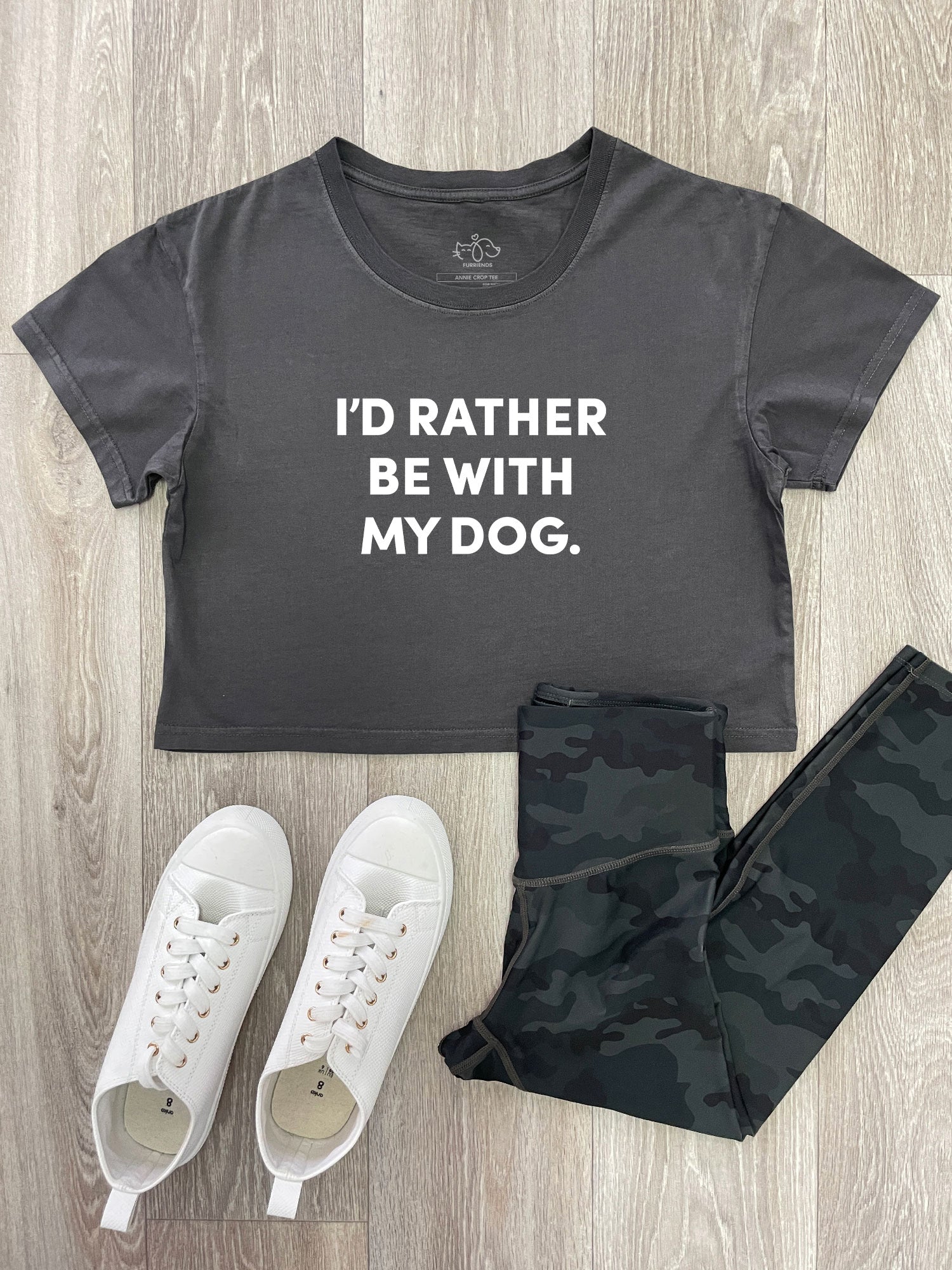 I'd Rather Be With My Dog. Annie Crop Tee