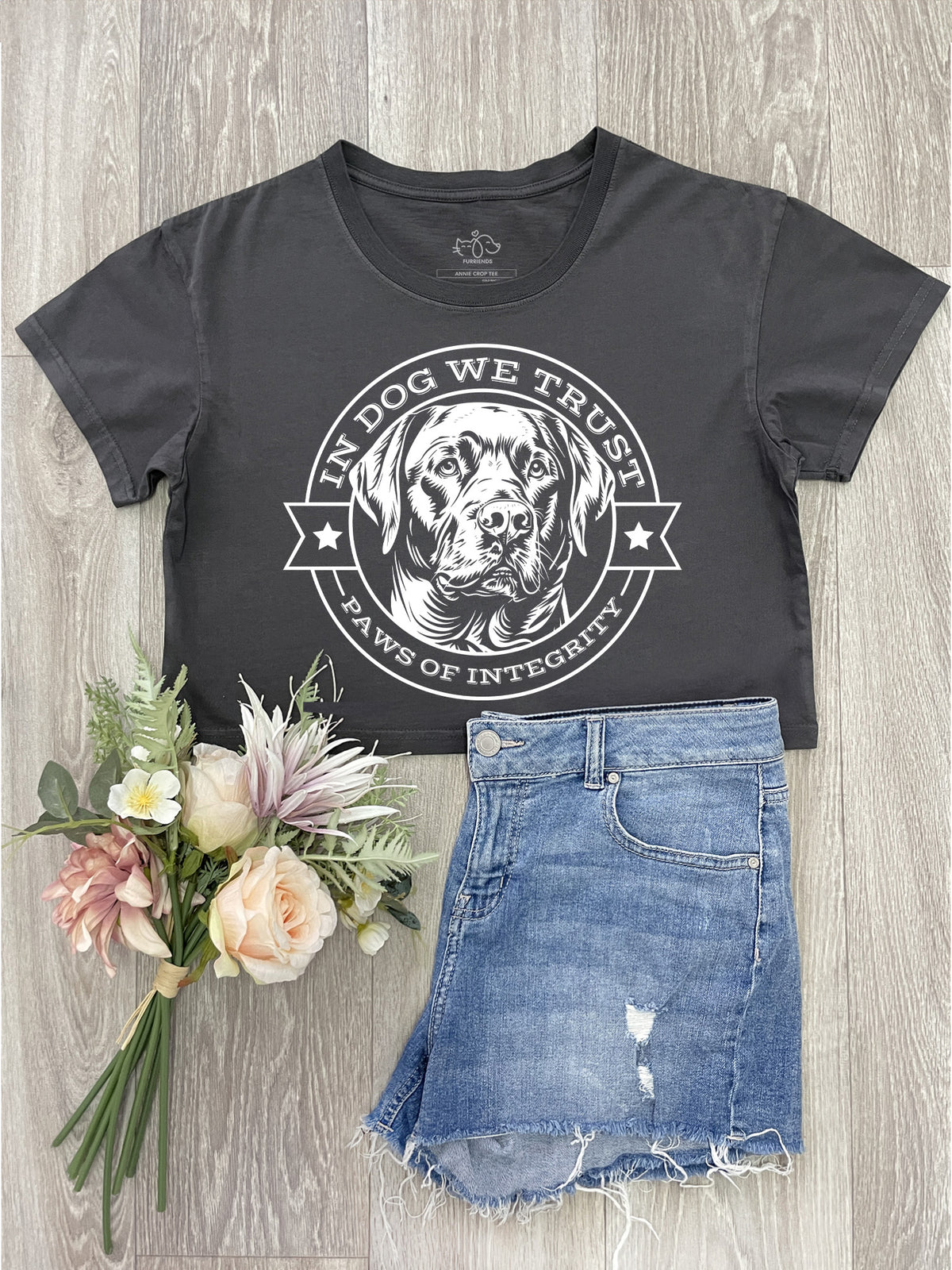 In Dog We Trust Annie Crop Tee