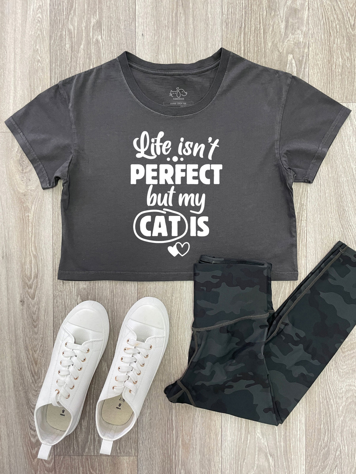 Life Isn&#39;t Perfect, But My Cat Is Annie Crop Tee