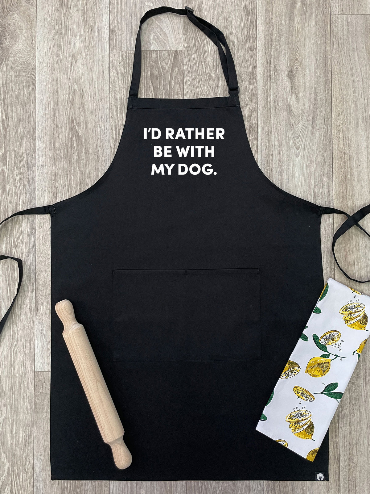 I&#39;d Rather Be With My Dog. Bib Apron