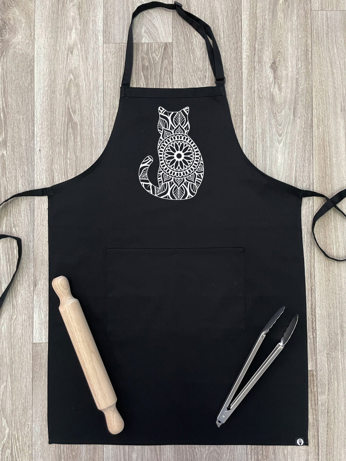 Cat Mandala Bib Apron