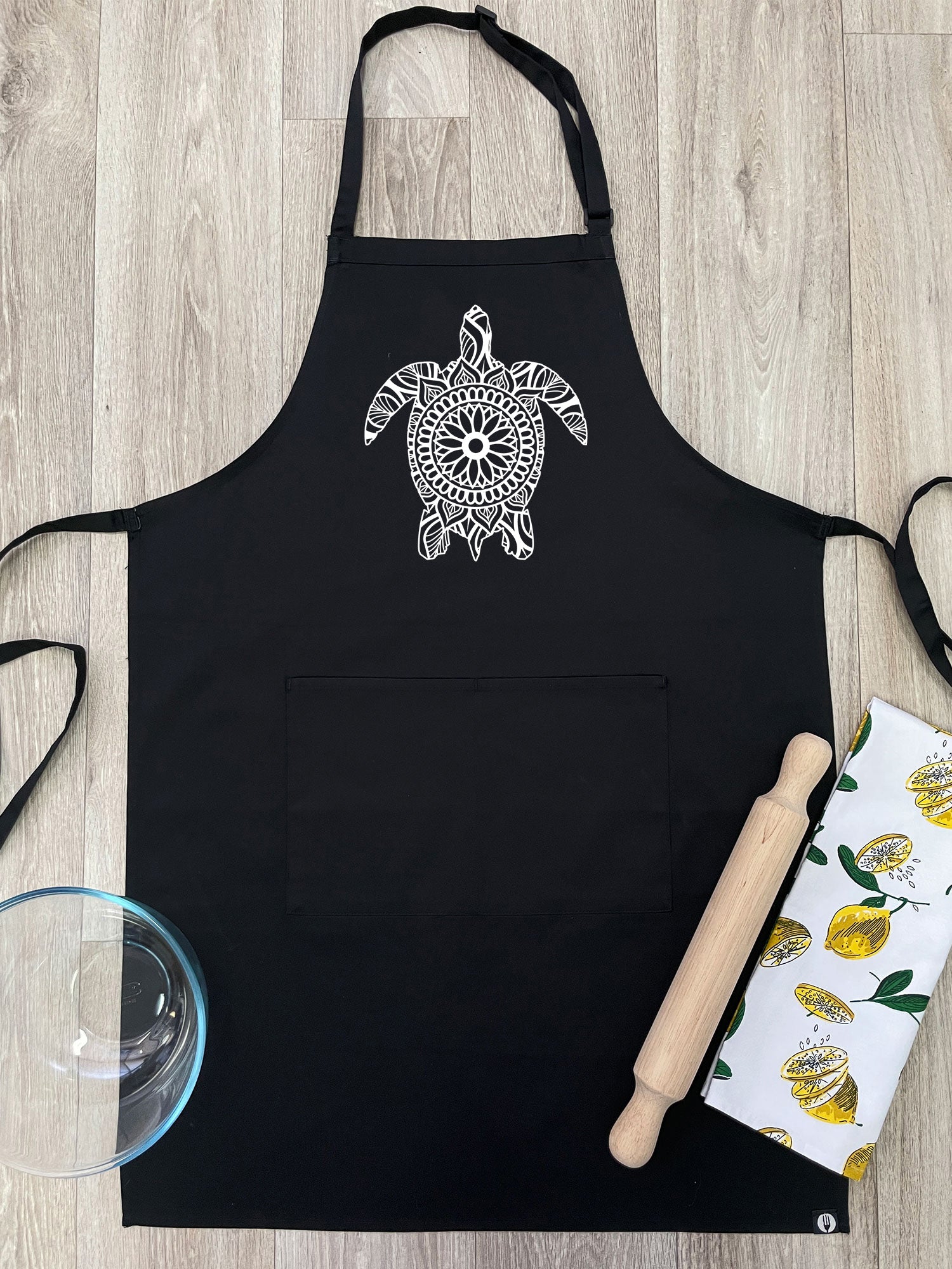 Turtle Mandala Bib Apron