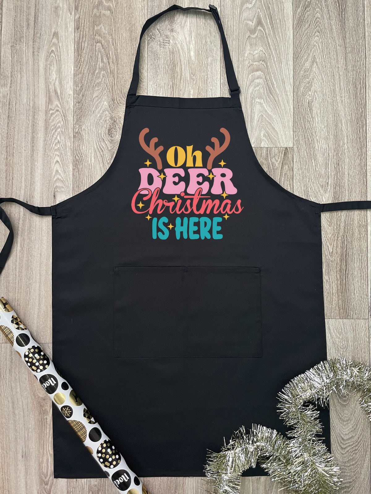 Oh Deer. Christmas Is Here Bib Apron