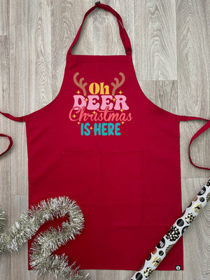 Oh Deer. Christmas Is Here Bib Apron