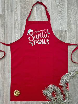 Here Comes Santa Paws Bib Apron