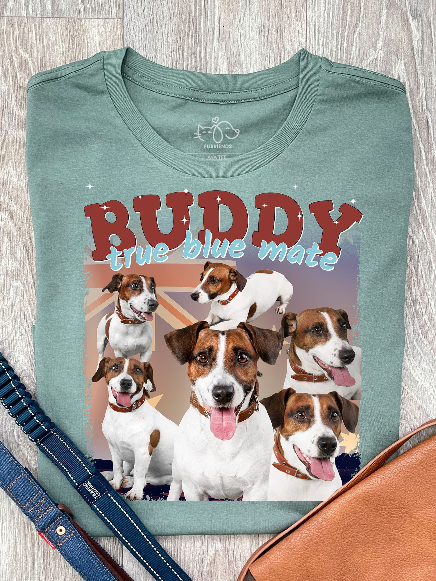 Customisable Pet Photo - Australian Theme Ava Women's Regular Fit Tee