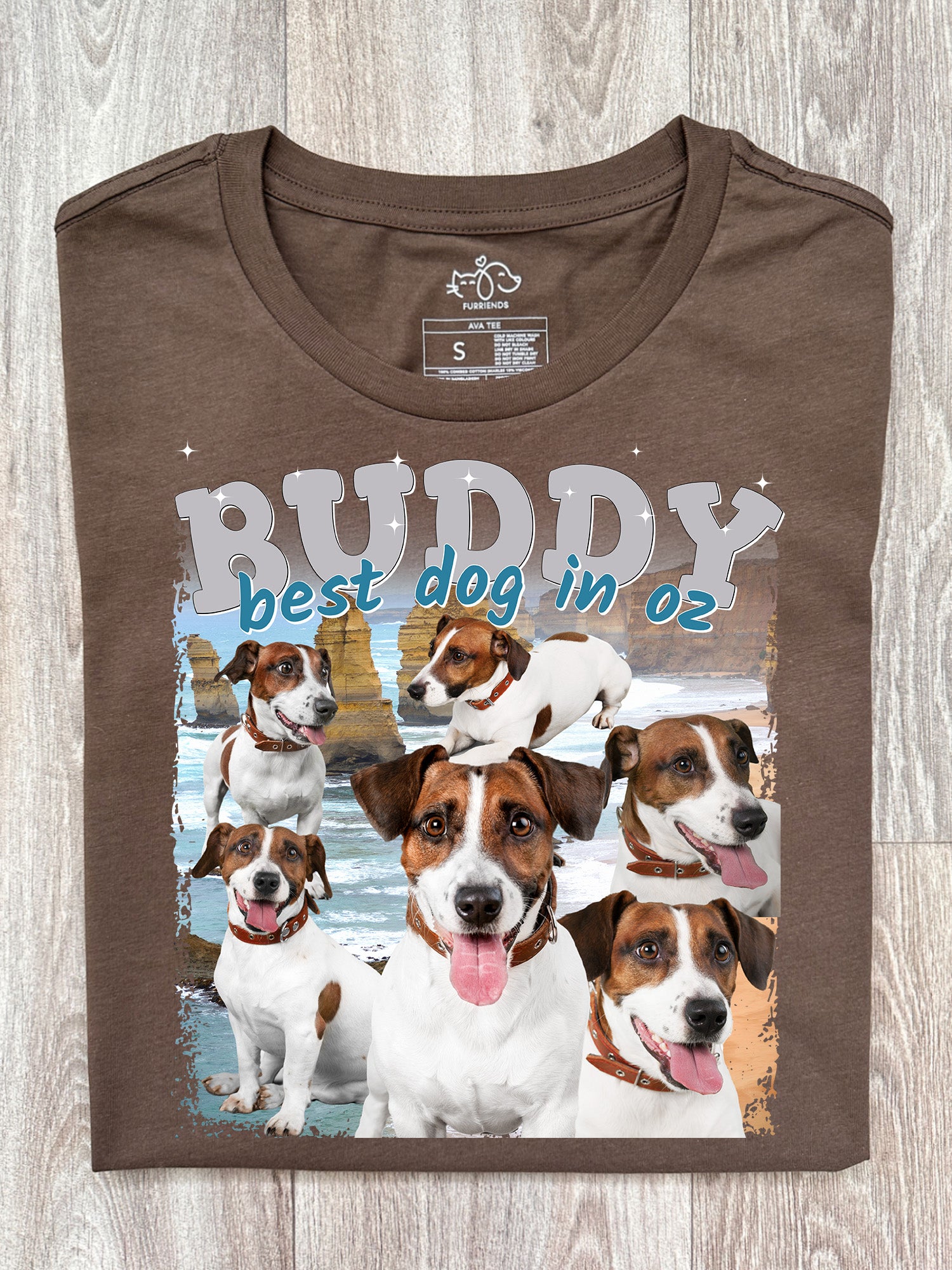 Customisable Pet Photo - Australian Theme Ava Women's Regular Fit Tee