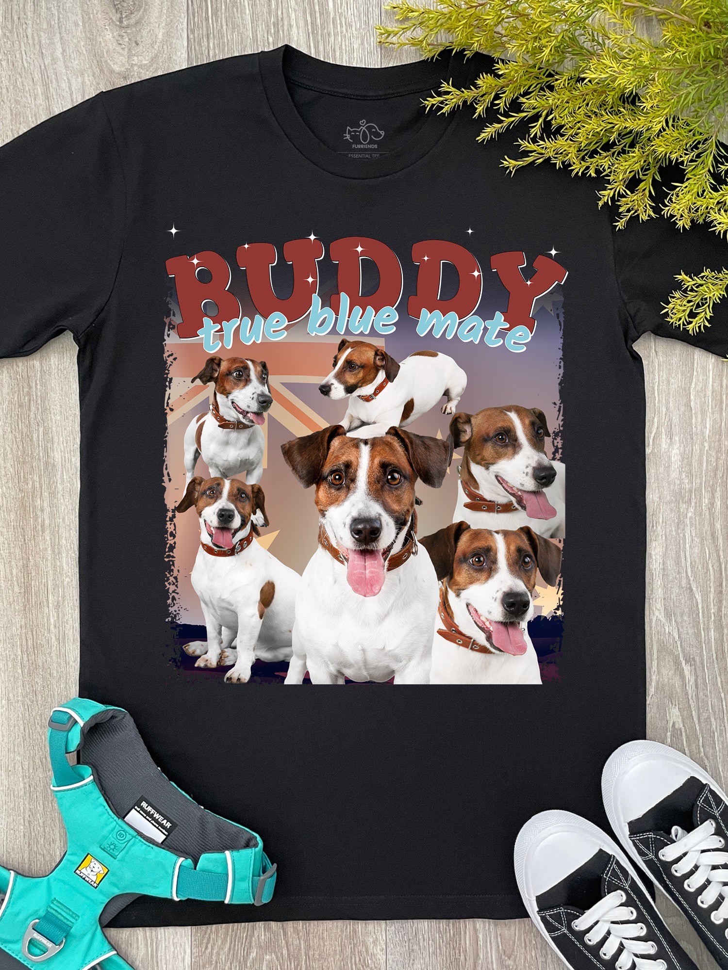 Customisable Pet Photo - Australian Theme Essential Unisex Tee