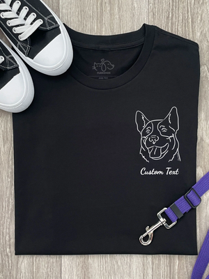 Customisable Breed Pocket Print Ava Women's Regular Fit Tee