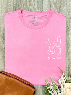 Customisable Breed Pocket Print Ava Women's Regular Fit Tee