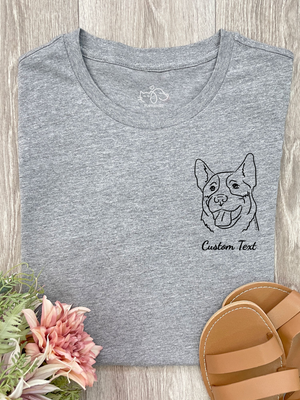 Customisable Breed Pocket Print Ava Women's Regular Fit Tee