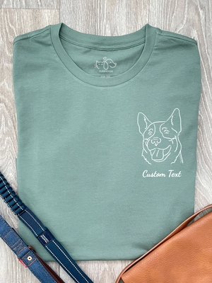 Customisable Breed Pocket Print Ava Women's Regular Fit Tee