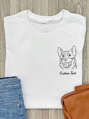 Customisable Breed Pocket Print Ava Women's Regular Fit Tee