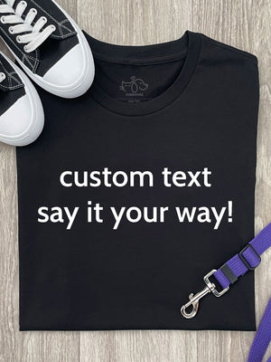 Customisable Text Ava Women's Regular Fit Tee