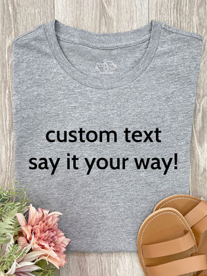 Customisable Text Ava Women's Regular Fit Tee