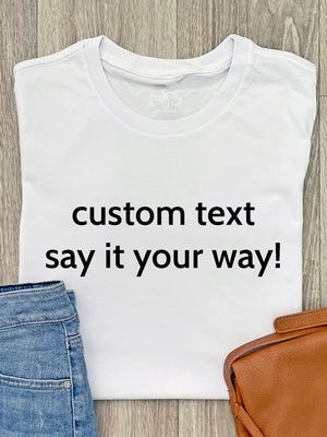 Customisable Text Ava Women's Regular Fit Tee