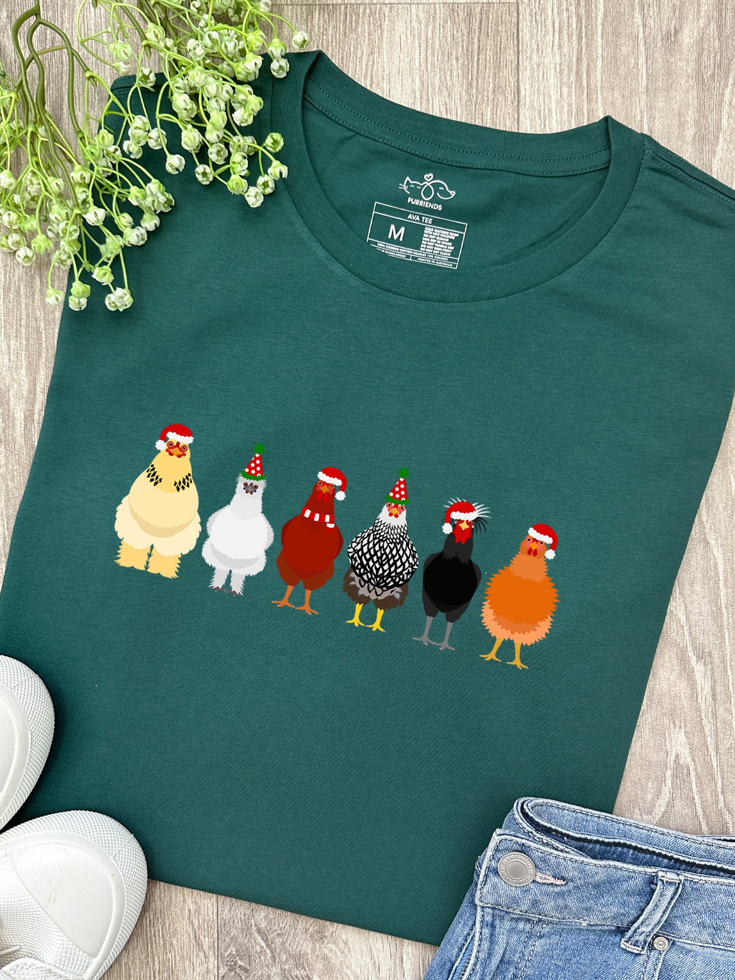 Merry Clucking Christmas Ava Women's Regular Fit Tee