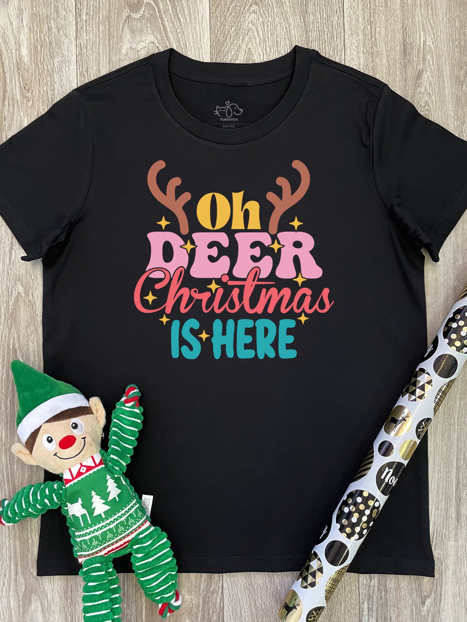 Oh Deer. Christmas Is Here Ava Women's Regular Fit Tee