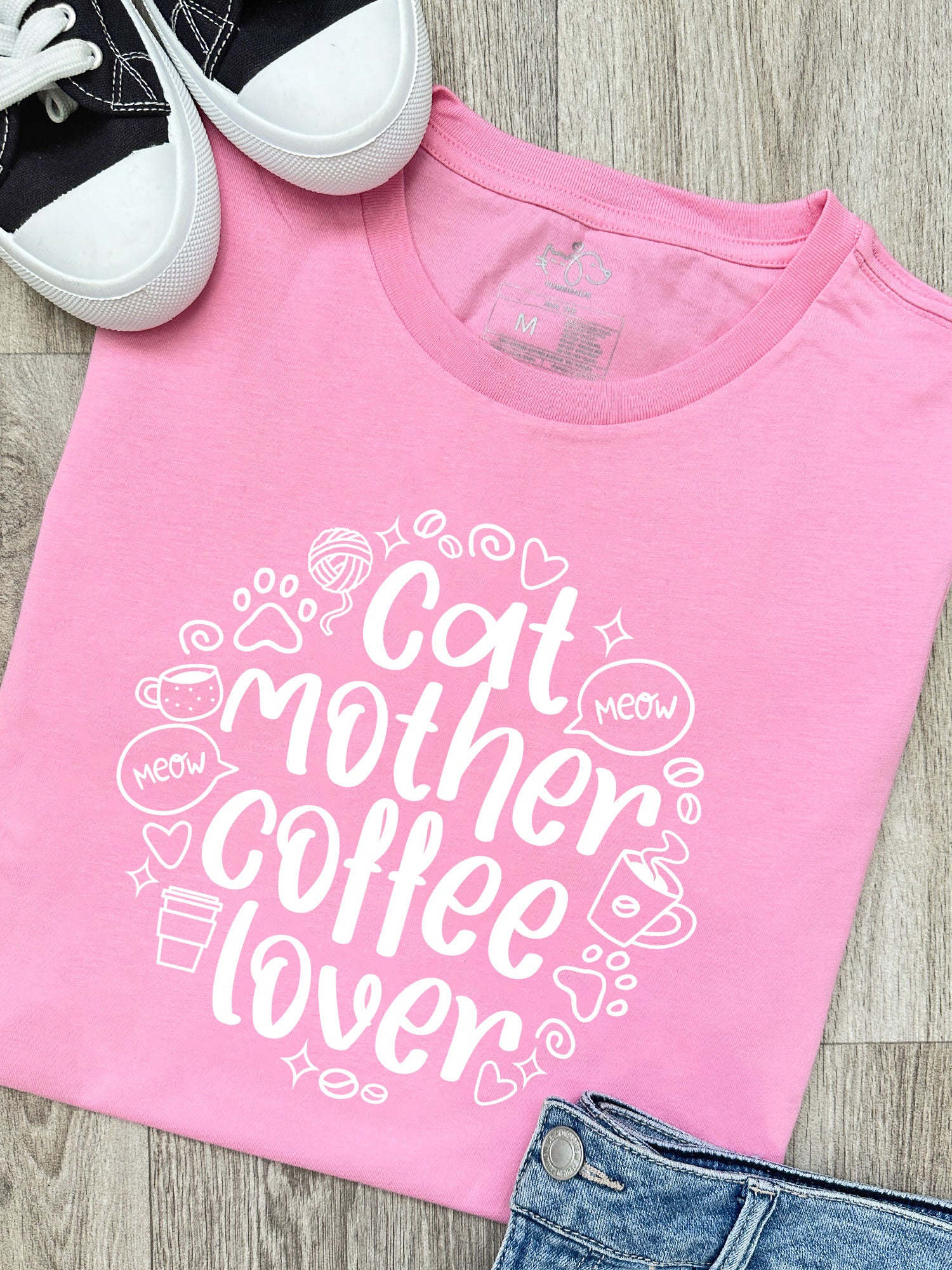 Cat Mother Coffee Lover Ava Women's Regular Fit Tee