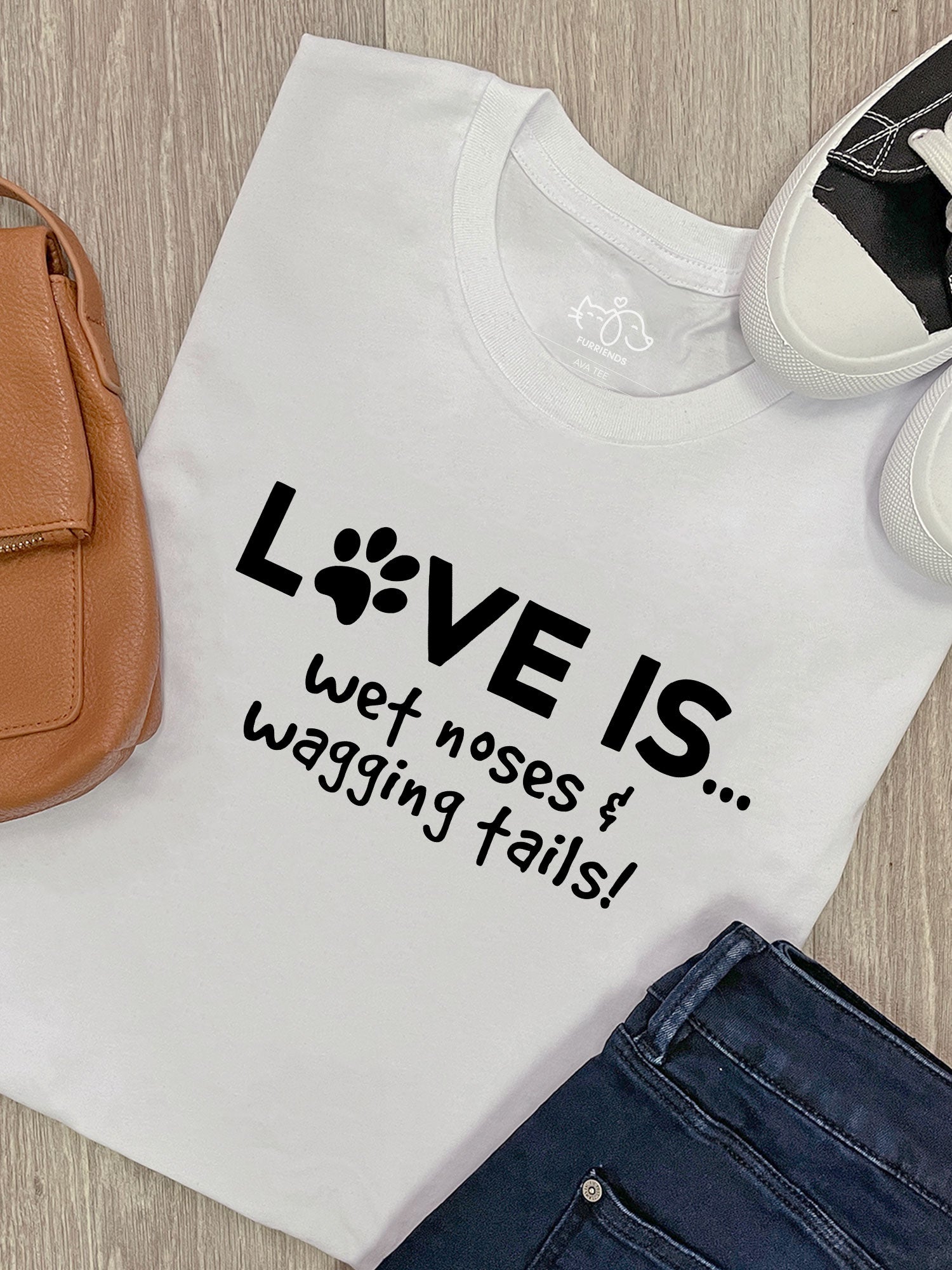 Love Is... Wet Noses & Wagging Tails! Ava Women's Regular Fit Tee