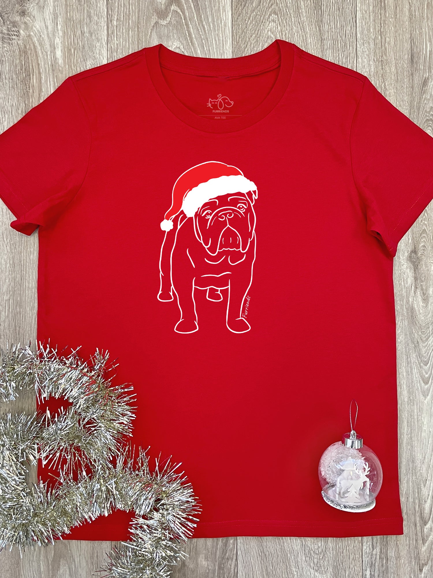 British Bulldog Christmas Edition Ava Women's Regular Fit Tee