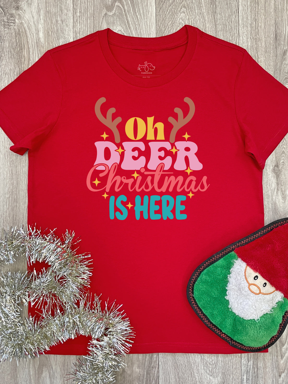 Oh Deer. Christmas Is Here Ava Women&#39;s Regular Fit Tee