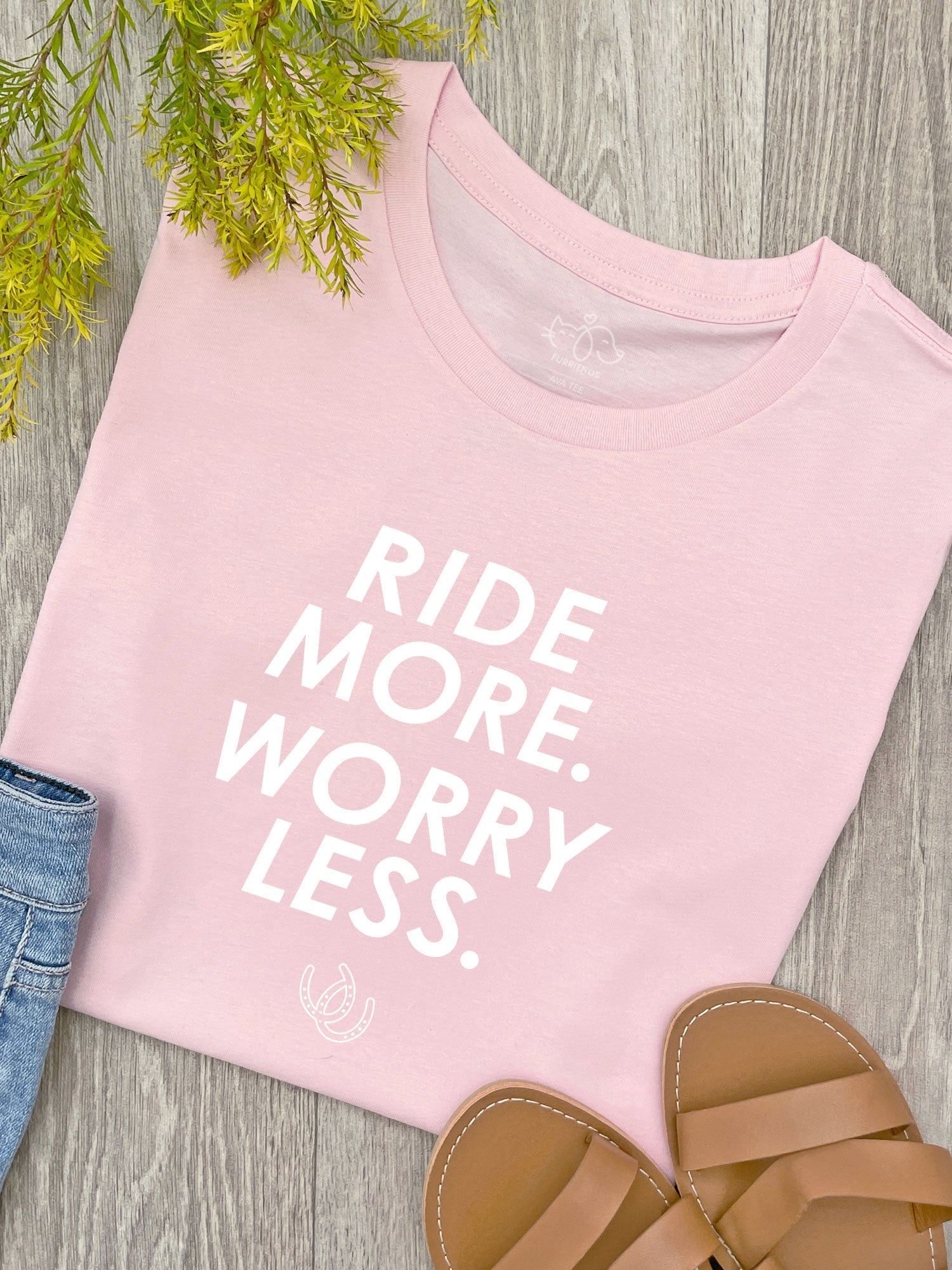 Ride More Worry Less Ava (Size XS, Black) Women's Regular Fit Tee ***SALE***