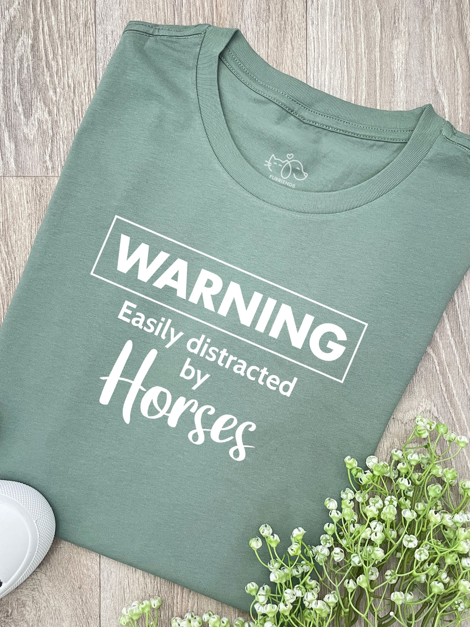 Warning. Easily Distracted By Horses Ava Women's Regular Fit Tee