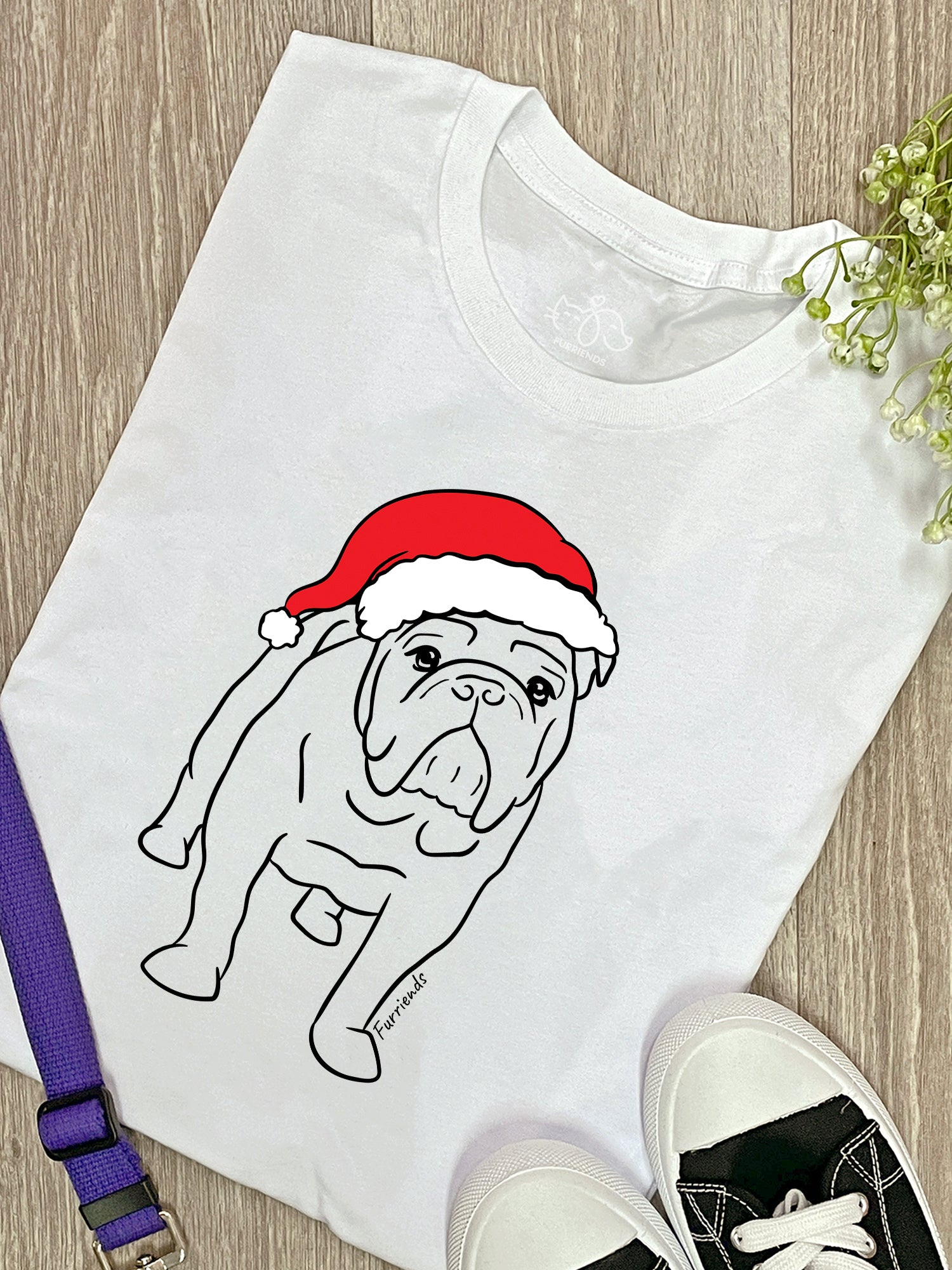 British Bulldog Christmas Edition Ava Women's Regular Fit Tee