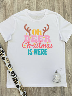 Oh Deer. Christmas Is Here Ava Women's Regular Fit Tee