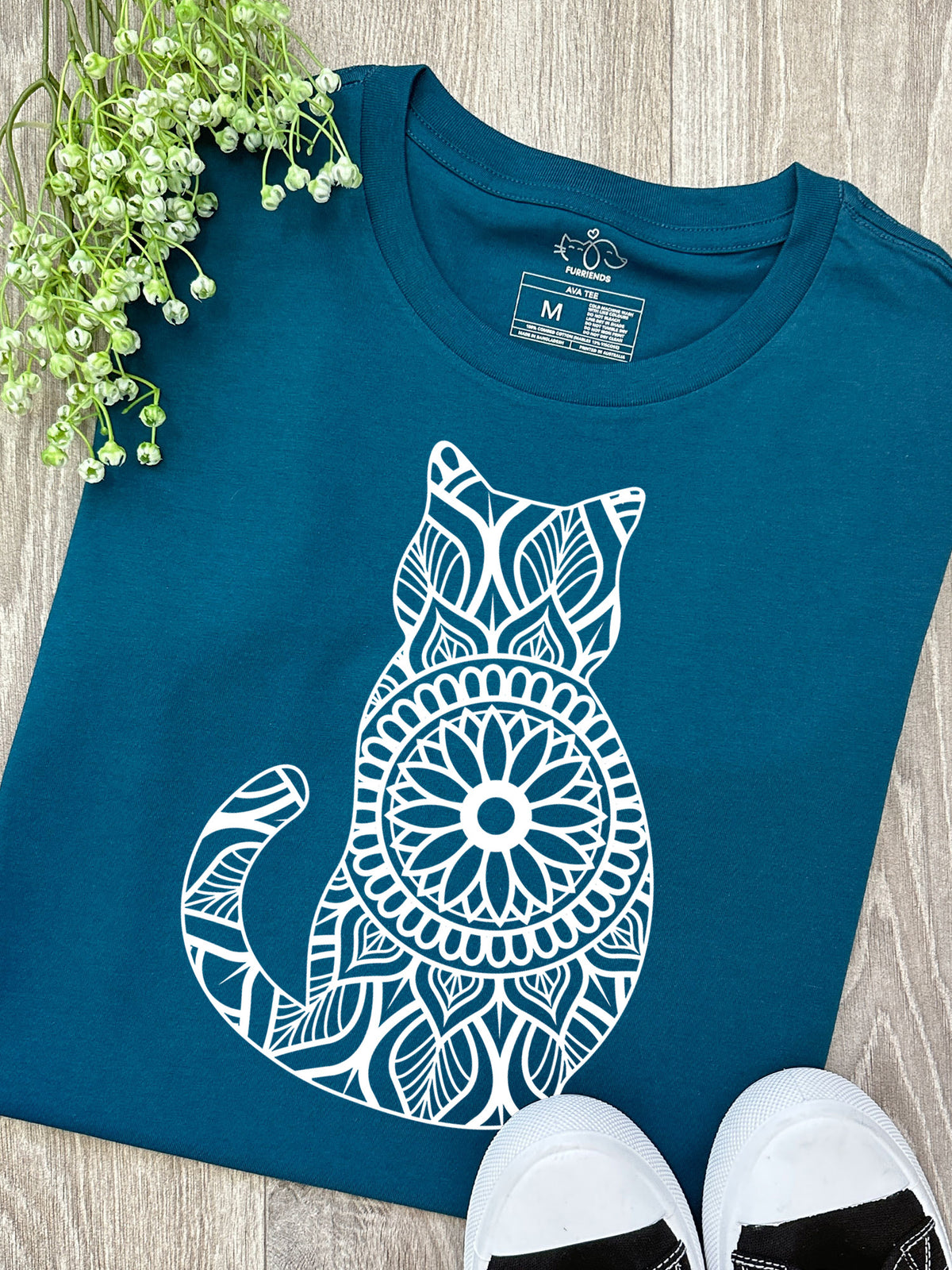 Cat Mandala Ava Women&#39;s Regular Fit Tee