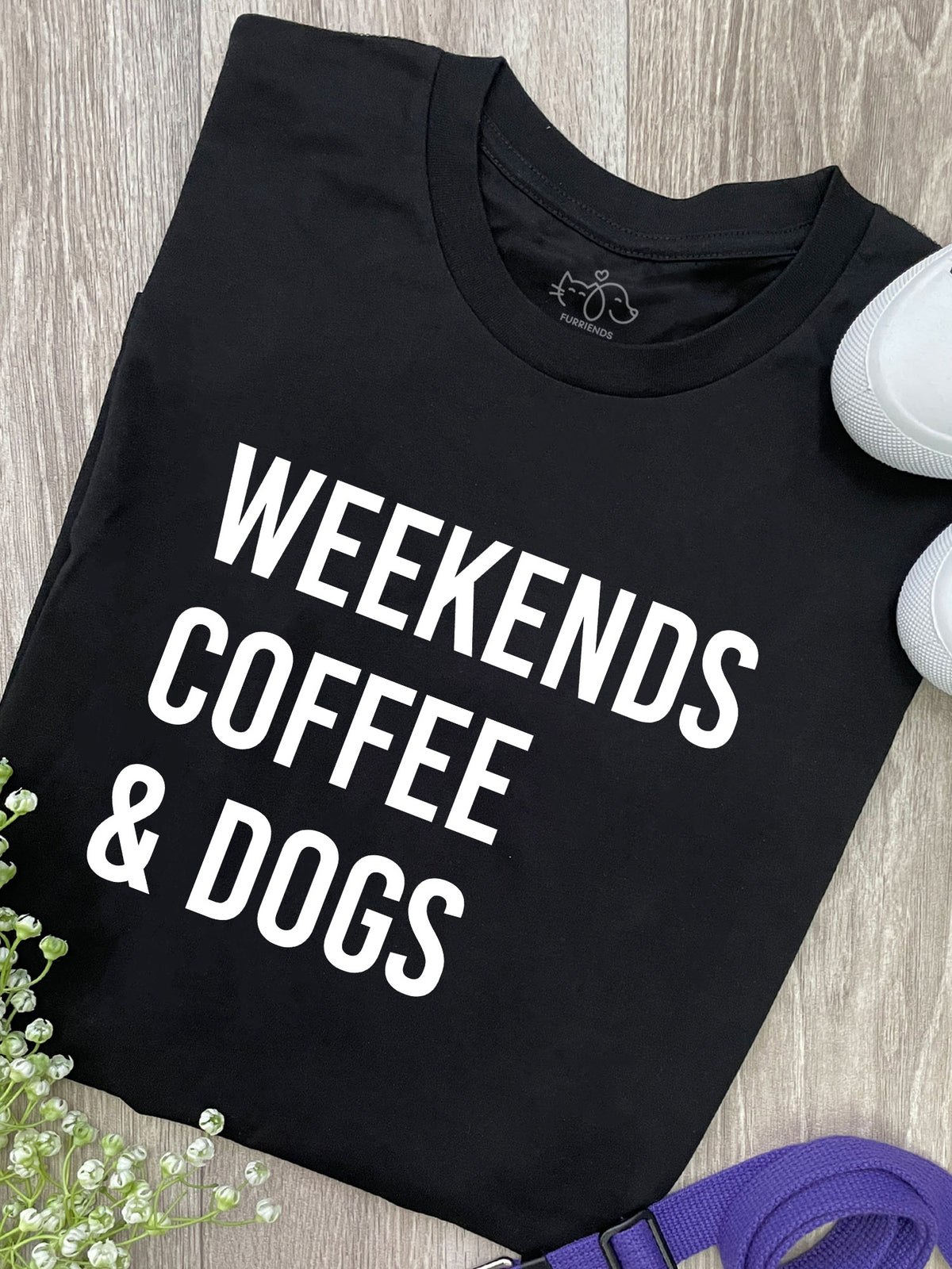 Weekends Coffee &amp; Dogs Ava Women&#39;s Regular Fit Tee