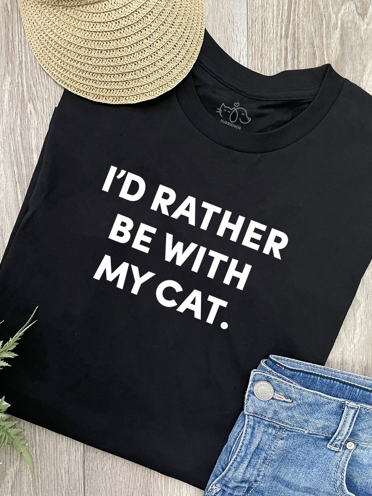 I&#39;d Rather Be With My Cat. Ava Women&#39;s Regular Fit Tee