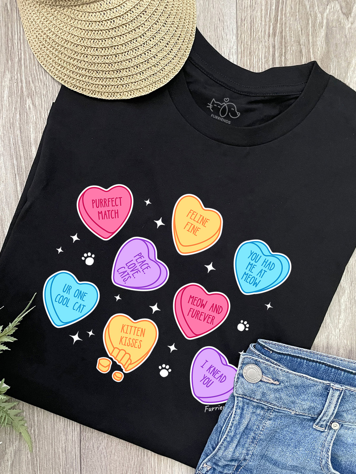 Candy Hearts - Cat Ava Women&#39;s Regular Fit Tee