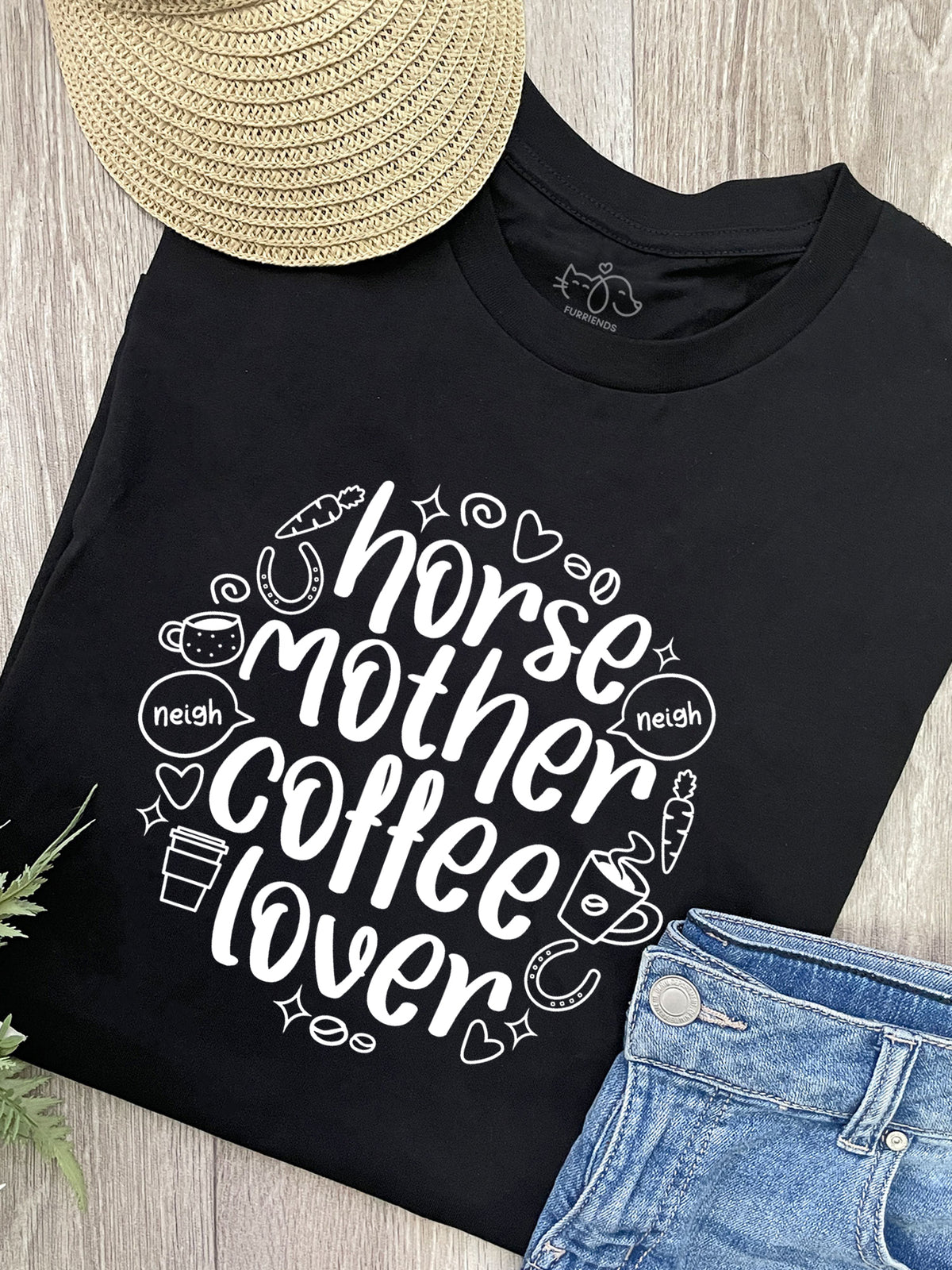 Horse Mother Coffee Lover Ava Women&#39;s Regular Fit Tee