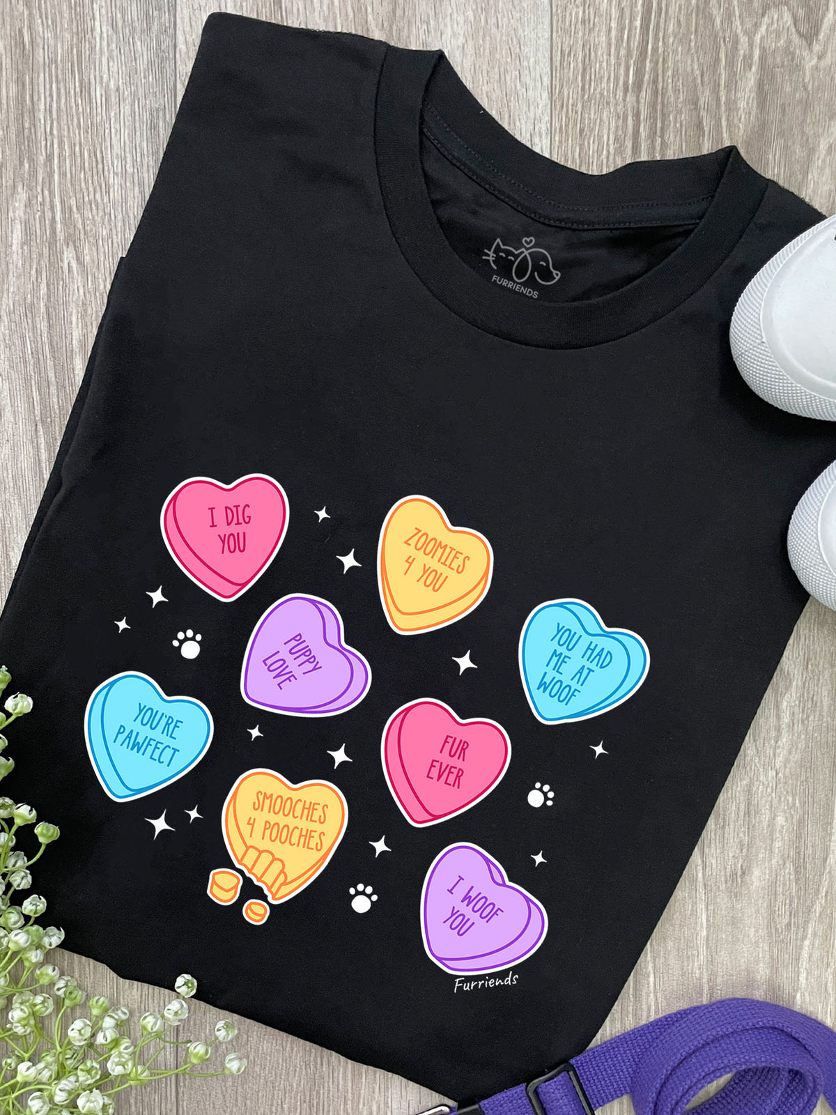 Candy Hearts - Dog Ava Women&#39;s Regular Fit Tee