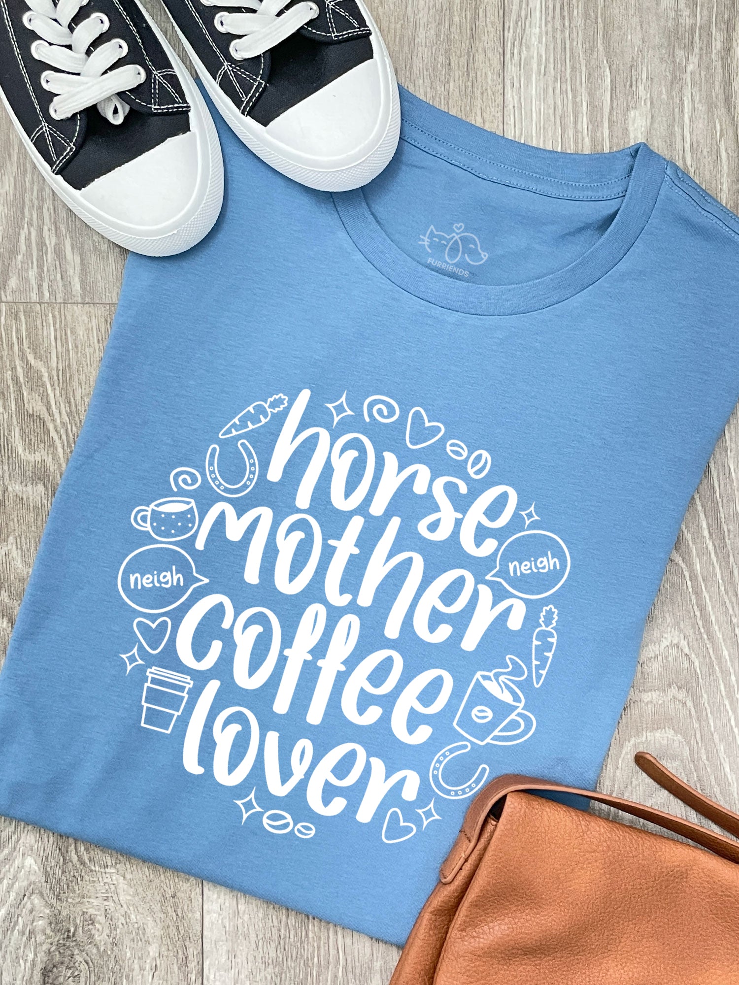 Horse Mother Coffee Lover Ava Women's Regular Fit Tee