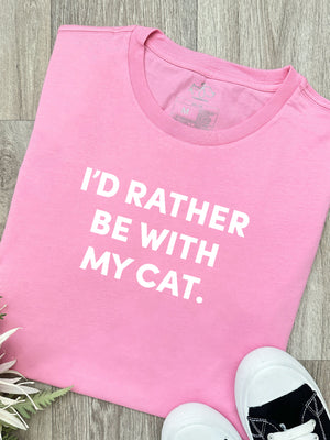 I'd Rather Be With My Cat. Ava Women's Regular Fit Tee