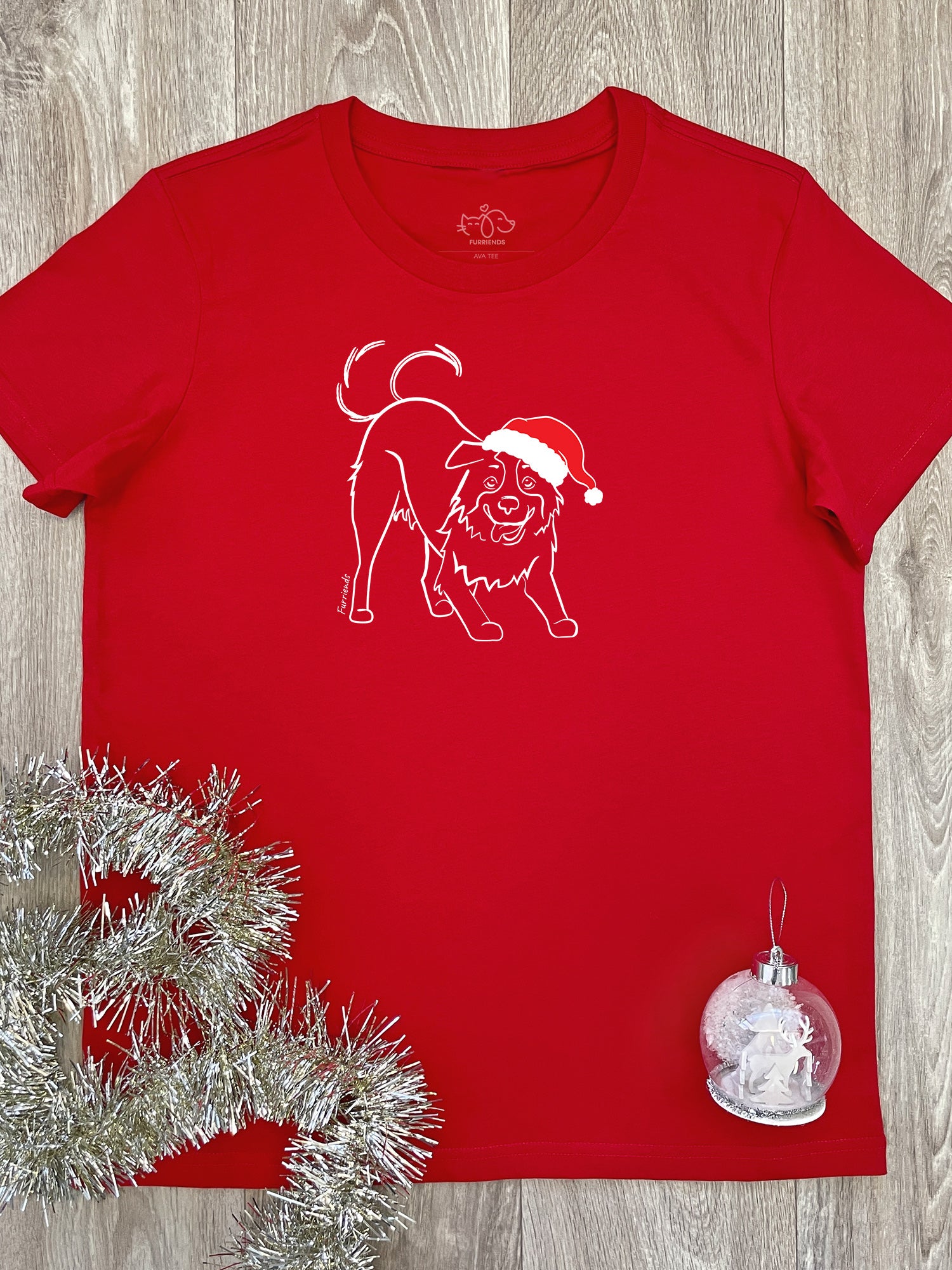 Border Collie Christmas Edition Ava Women's Regular Fit Tee