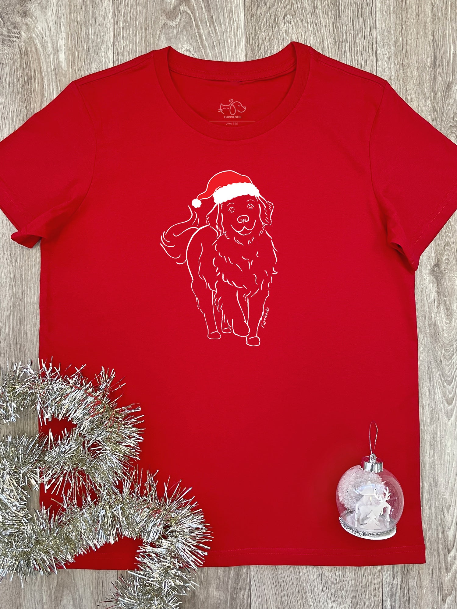 Golden Retriever Christmas Edition Ava Women's Regular Fit Tee