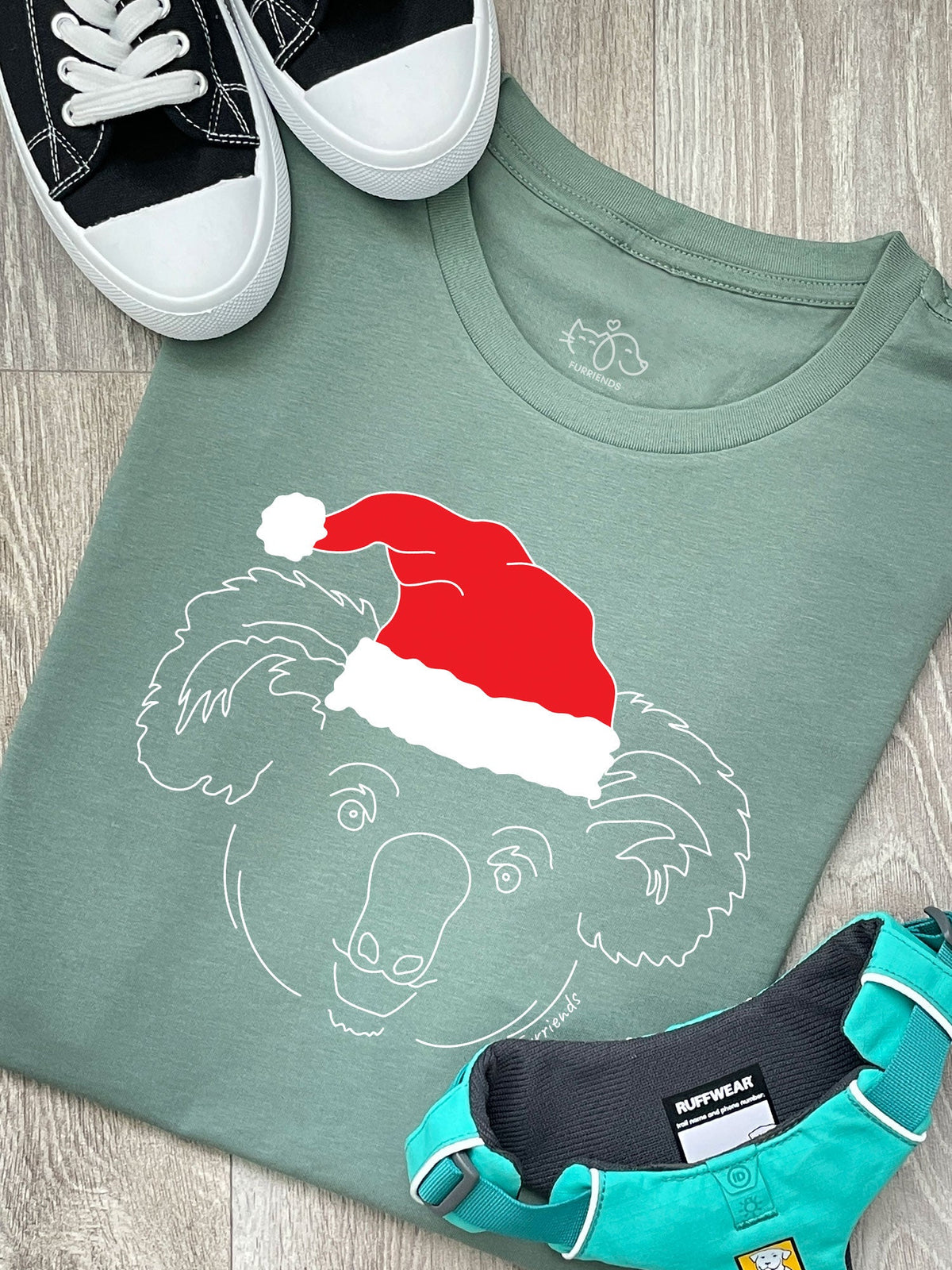 Koala Christmas Edition Ava Women&#39;s Regular Fit Tee (Size 2XL, SAGE) ***SALE***