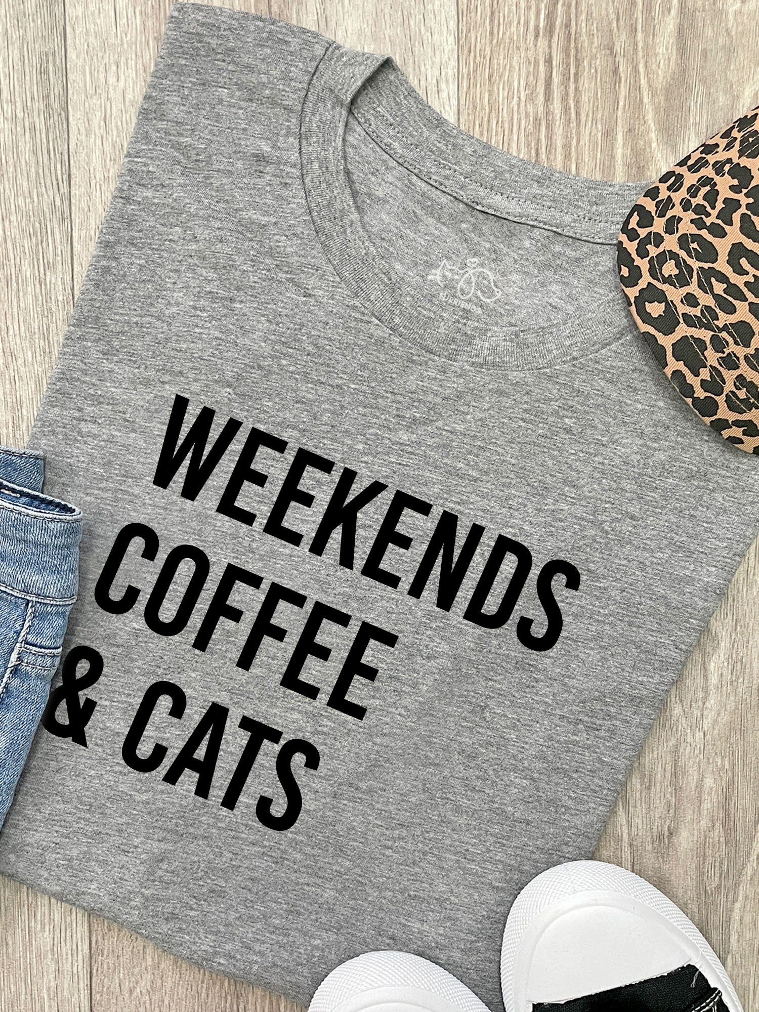 Weekends Coffee & Cats Ava Women's Regular Fit Tee