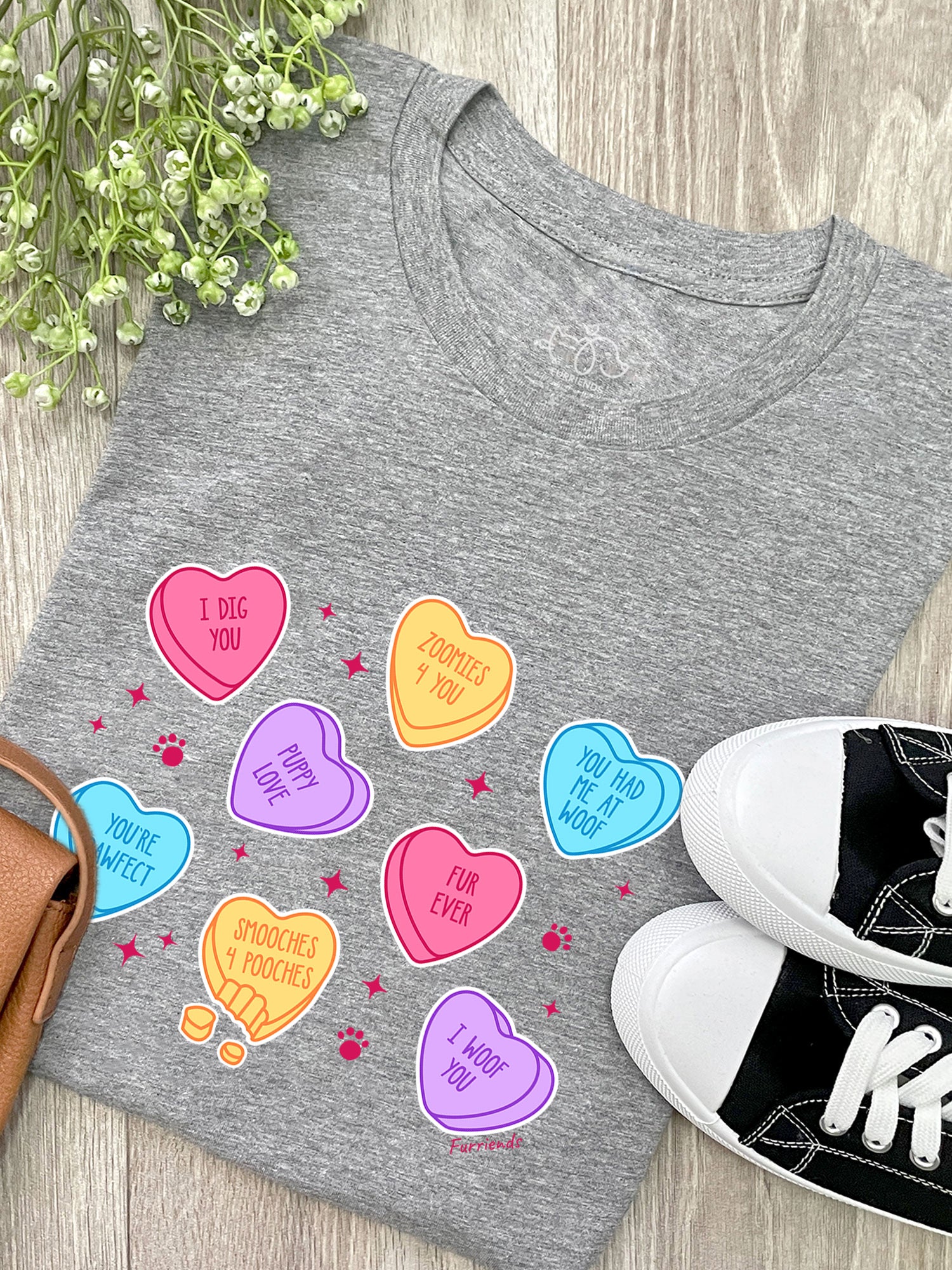 Candy Hearts - Dog Ava Women's Regular Fit Tee