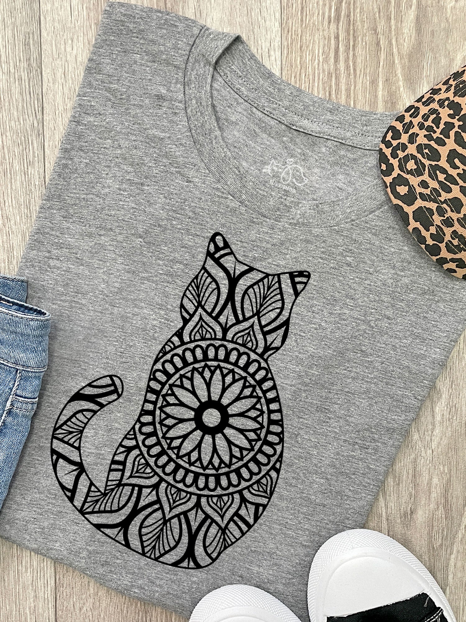 Cat Mandala Ava Women's Regular Fit Tee