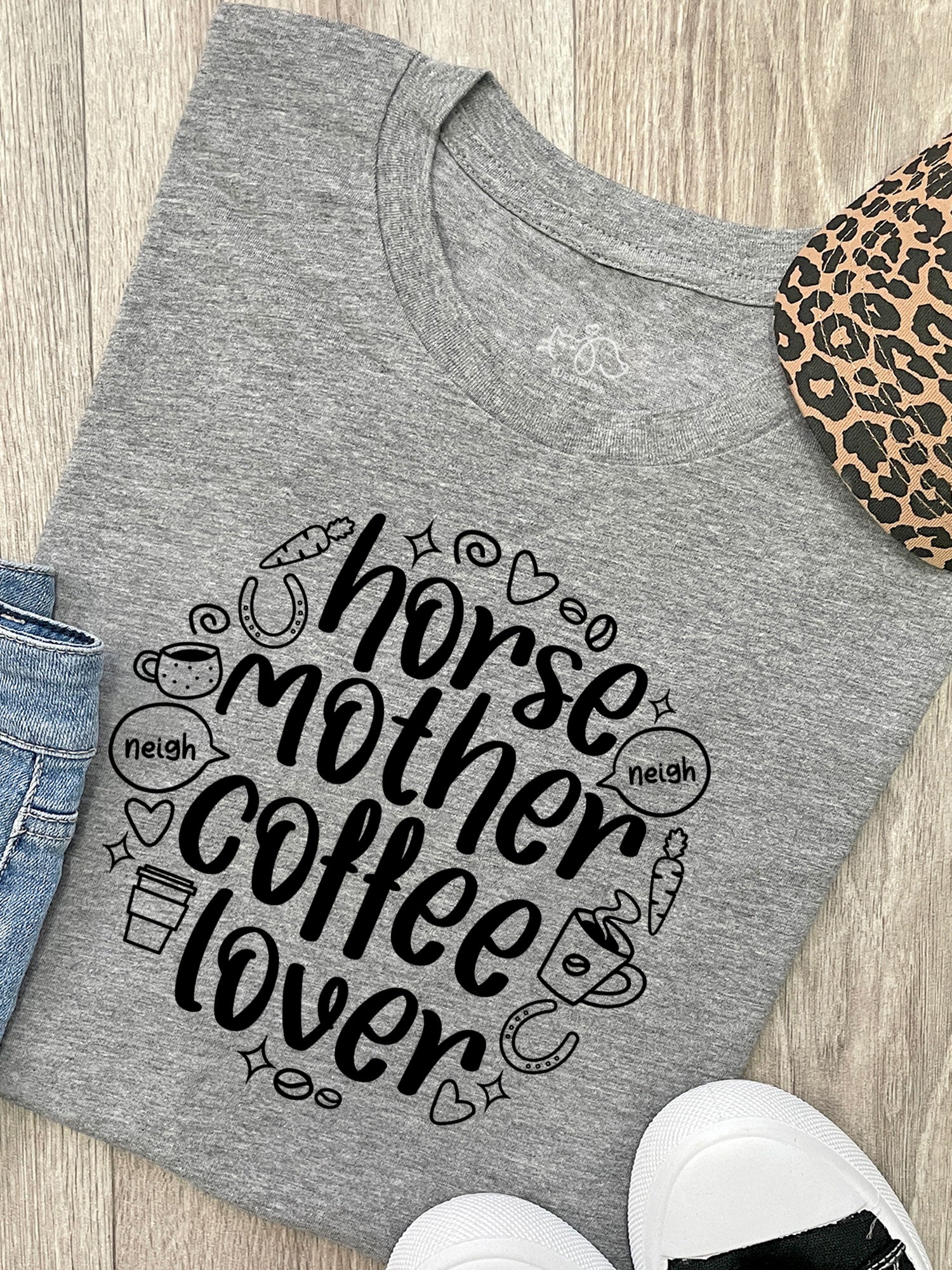 Horse Mother Coffee Lover Ava Women's Regular Fit Tee