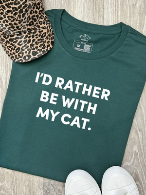 I'd Rather Be With My Cat. Ava Women's Regular Fit Tee