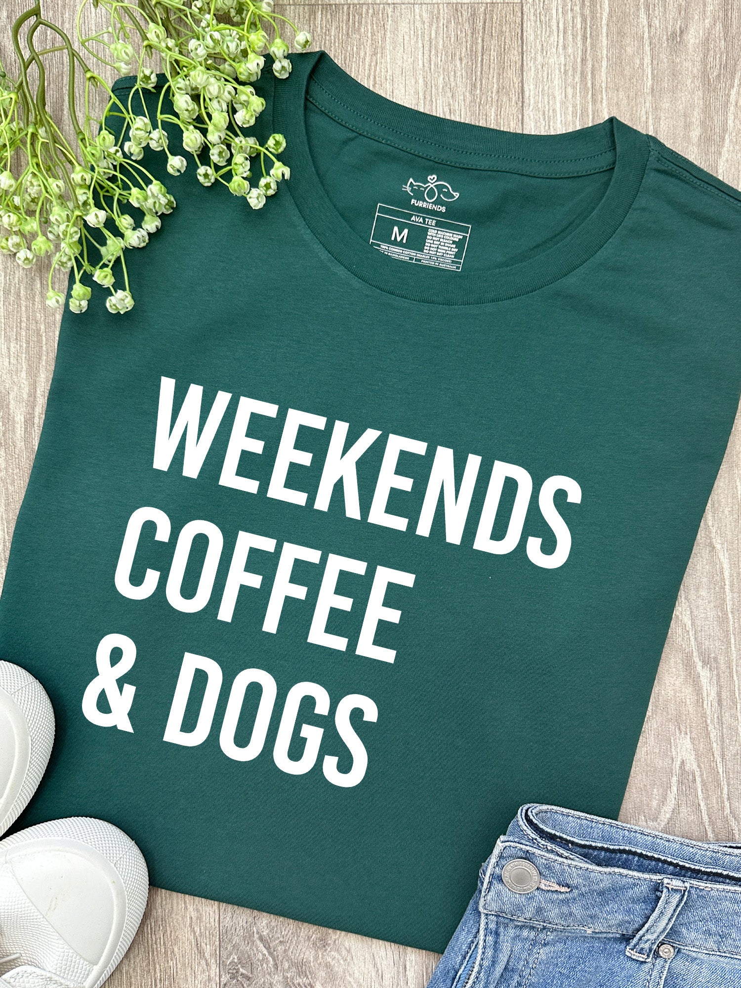 Weekends Coffee & Dogs Ava Women's Regular Fit Tee