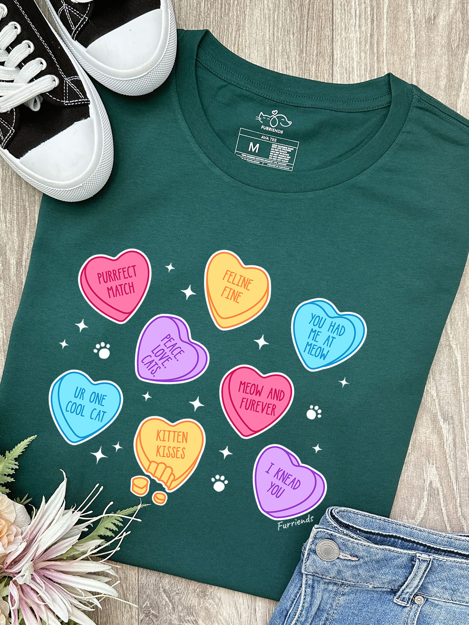 Candy Hearts - Cat Ava Women's Regular Fit Tee